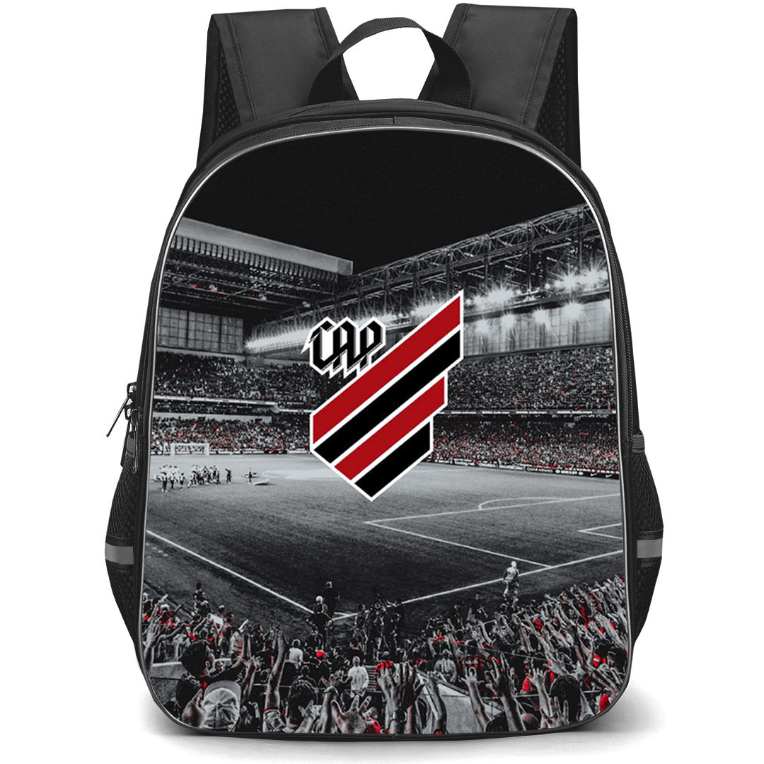 Club Athletico Paranaense Backpack School Bag StudentPack - Club Athletico Paranaense Stadium with Logo Crowd Effect