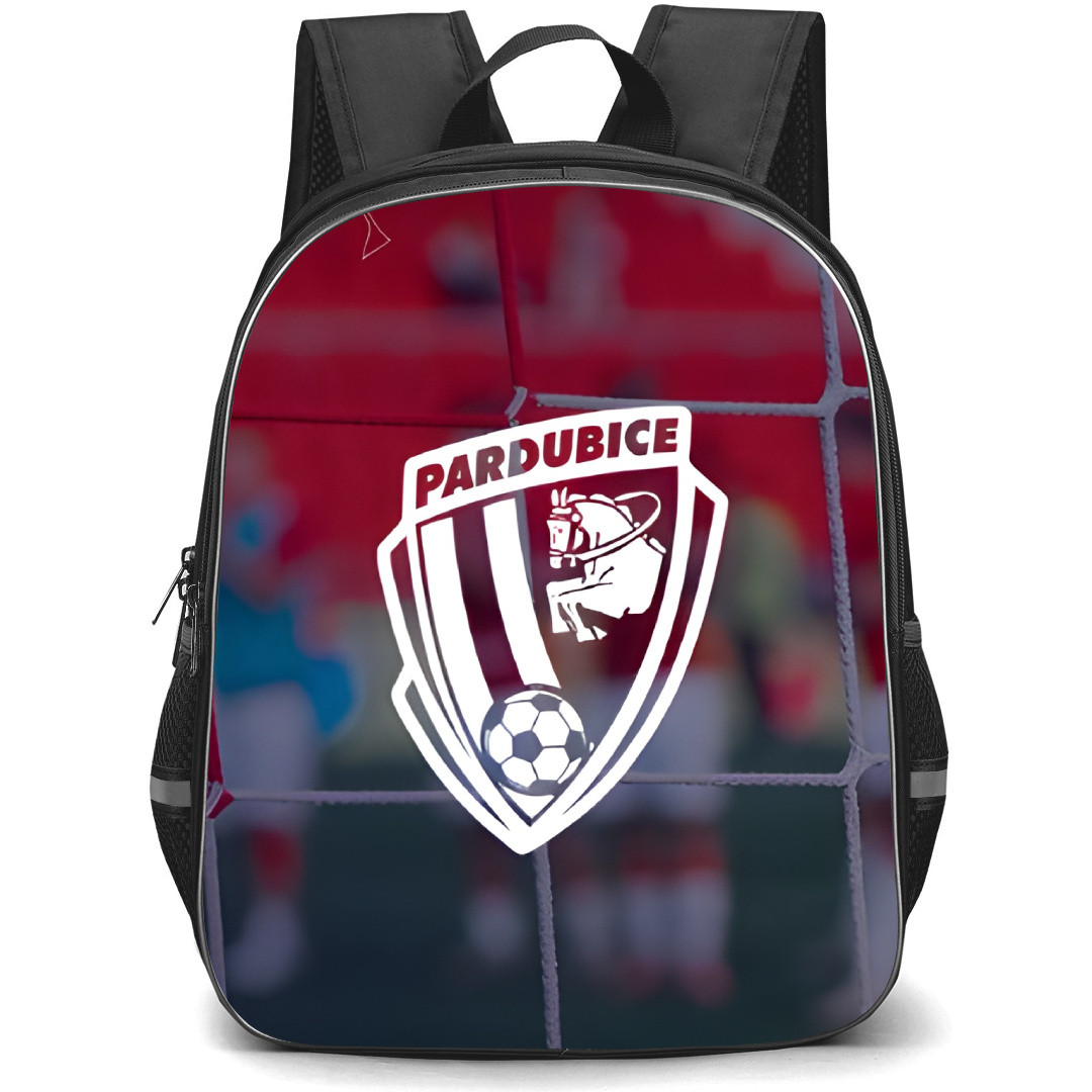 FK Pardubice Backpack School Bag StudentPack - Logo Team In Blur Background