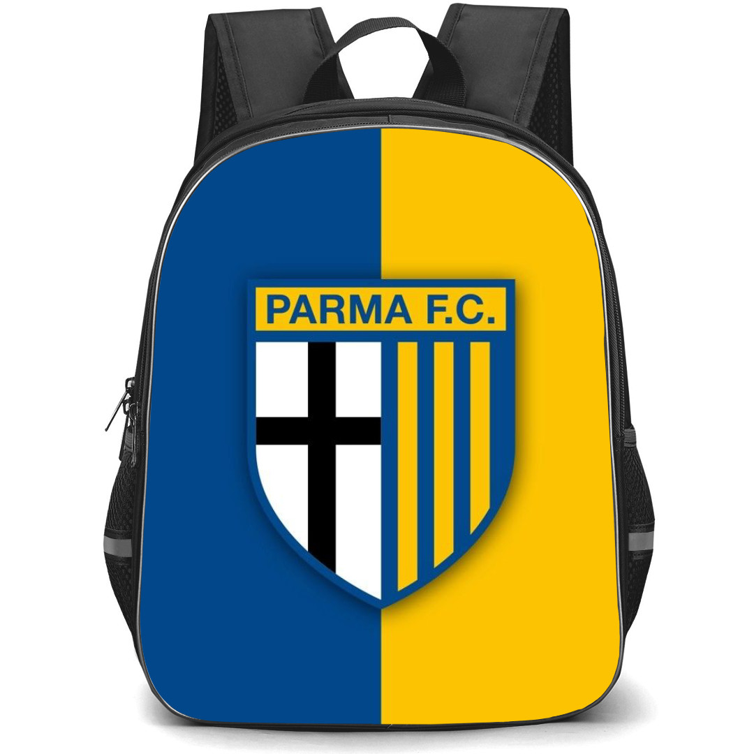 Parma Calcio 1913 Backpack School Bag StudentPack - Logo In Blue And Yellow Background