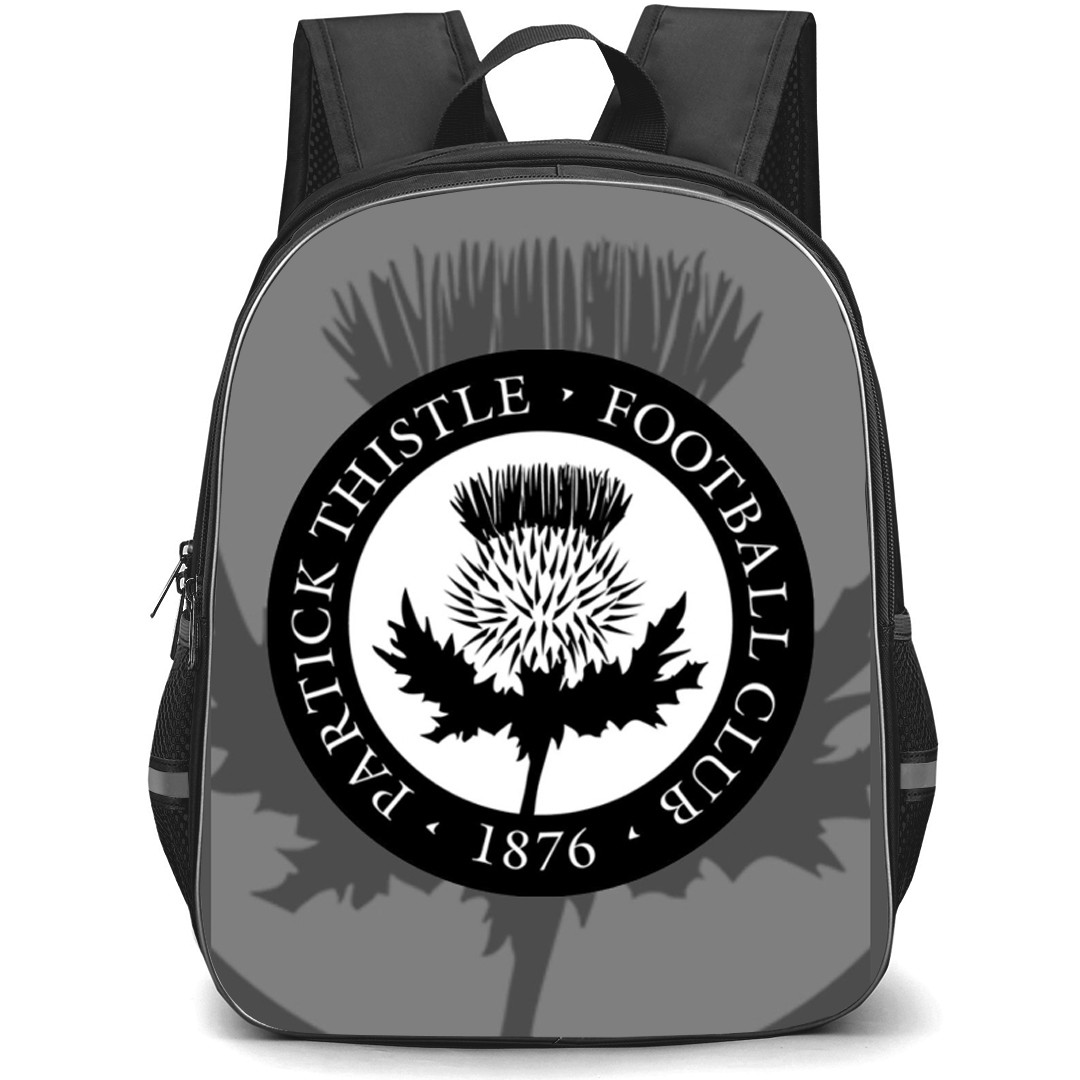 Partick Thistle Backpack School Bag StudentPack - Logo Overlay In Gray Background Football Club