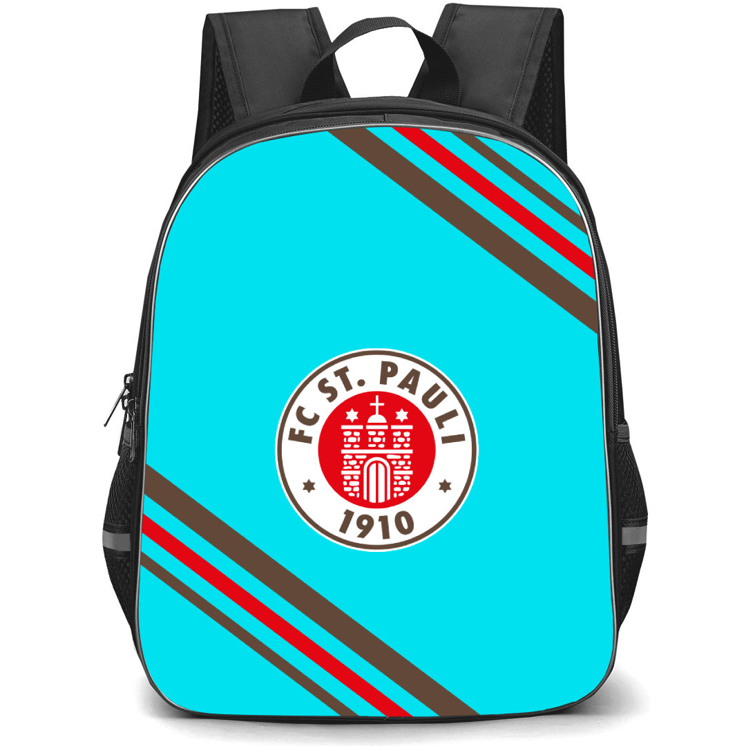 FC St Pauli Football Club Backpack School Bag StudentPack - Large Logo With Stripe