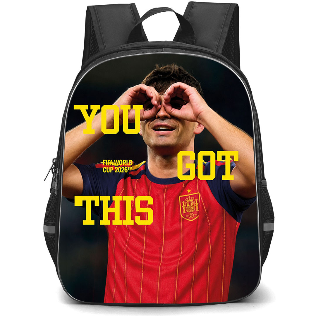 Pedri Gonzalez Backpack School Bag StudentPack - Pedri Gonzalez Spanish National Team FIFA World Cup 2026 You Got This Poster
