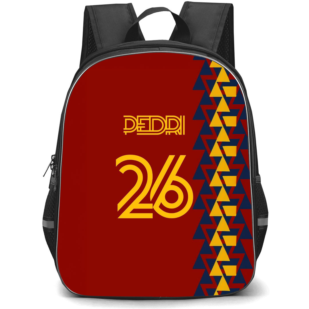 Pedri Backpack StudentPack - Pedri Spain National Football Team No. 26 Jersey