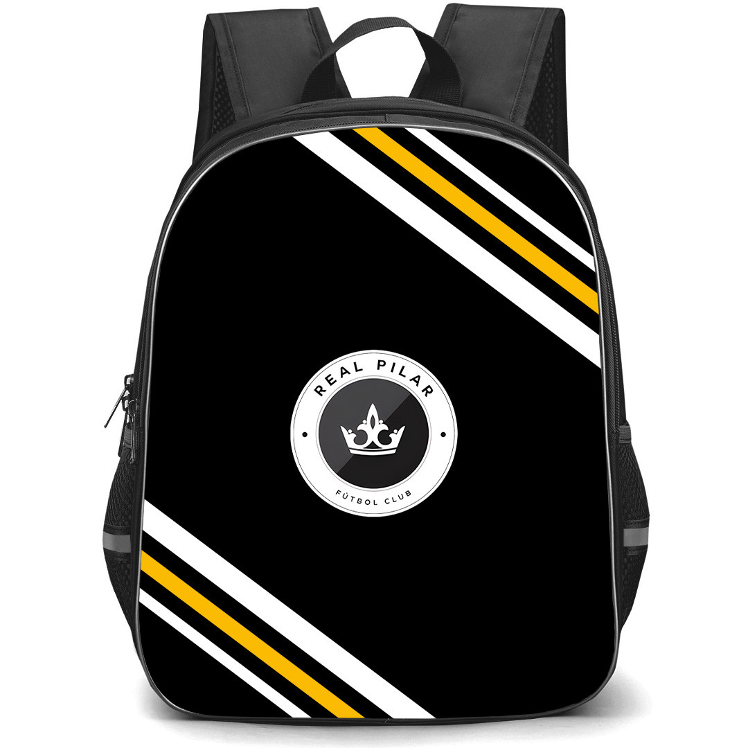 Real Pilar Futbol Club Backpack School Bag StudentPack - Real Pilar Futbol Club Large Logo With Stripe