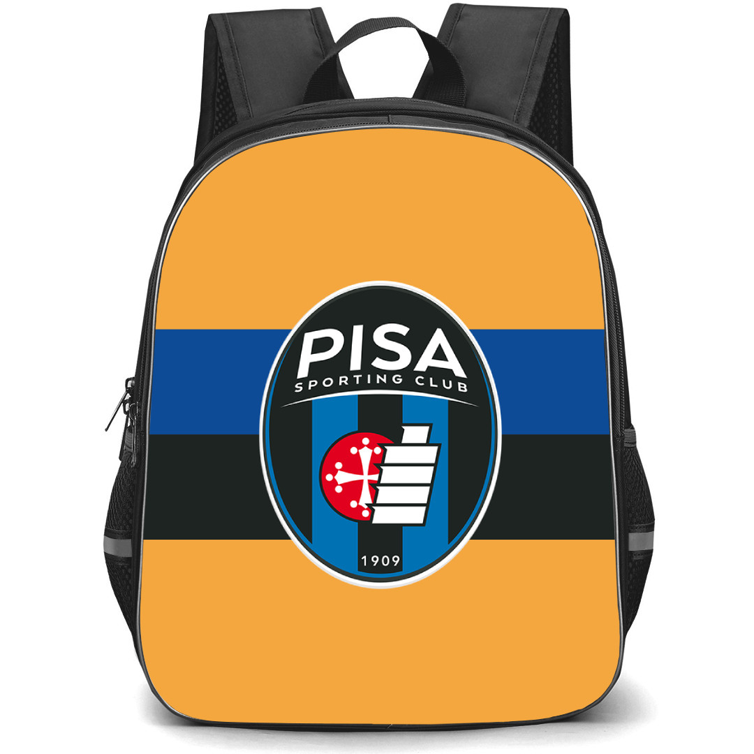 Pisa Sporting Club Backpack School Bag StudentPack - Logo In Blue Black And Yellow Background
