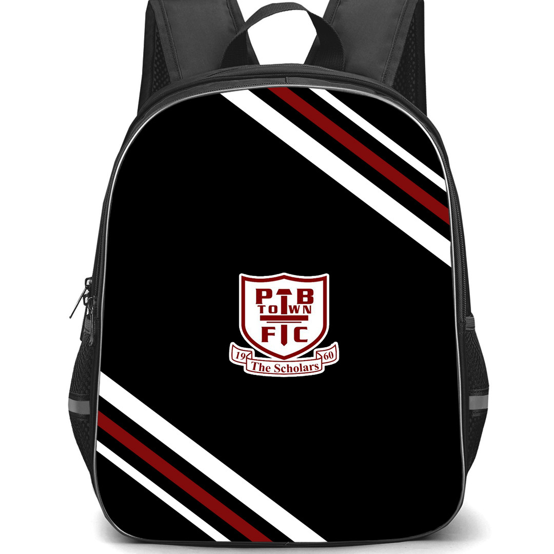 Potters Bar Town Football Club Backpack School Bag StudentPack - Potters Bar Town Football Club Large Logo With Stripe