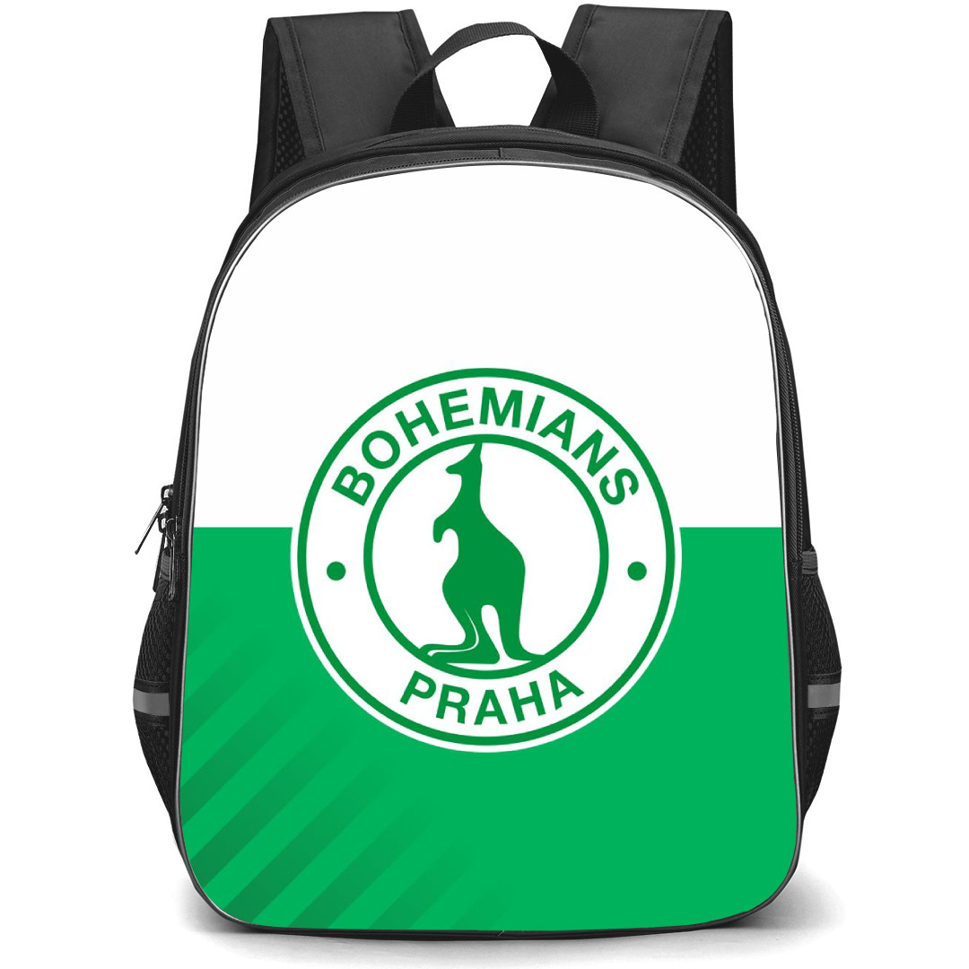Bohemians Praha 1905 Backpack School Bag StudentPack - Logo In Green And White Background