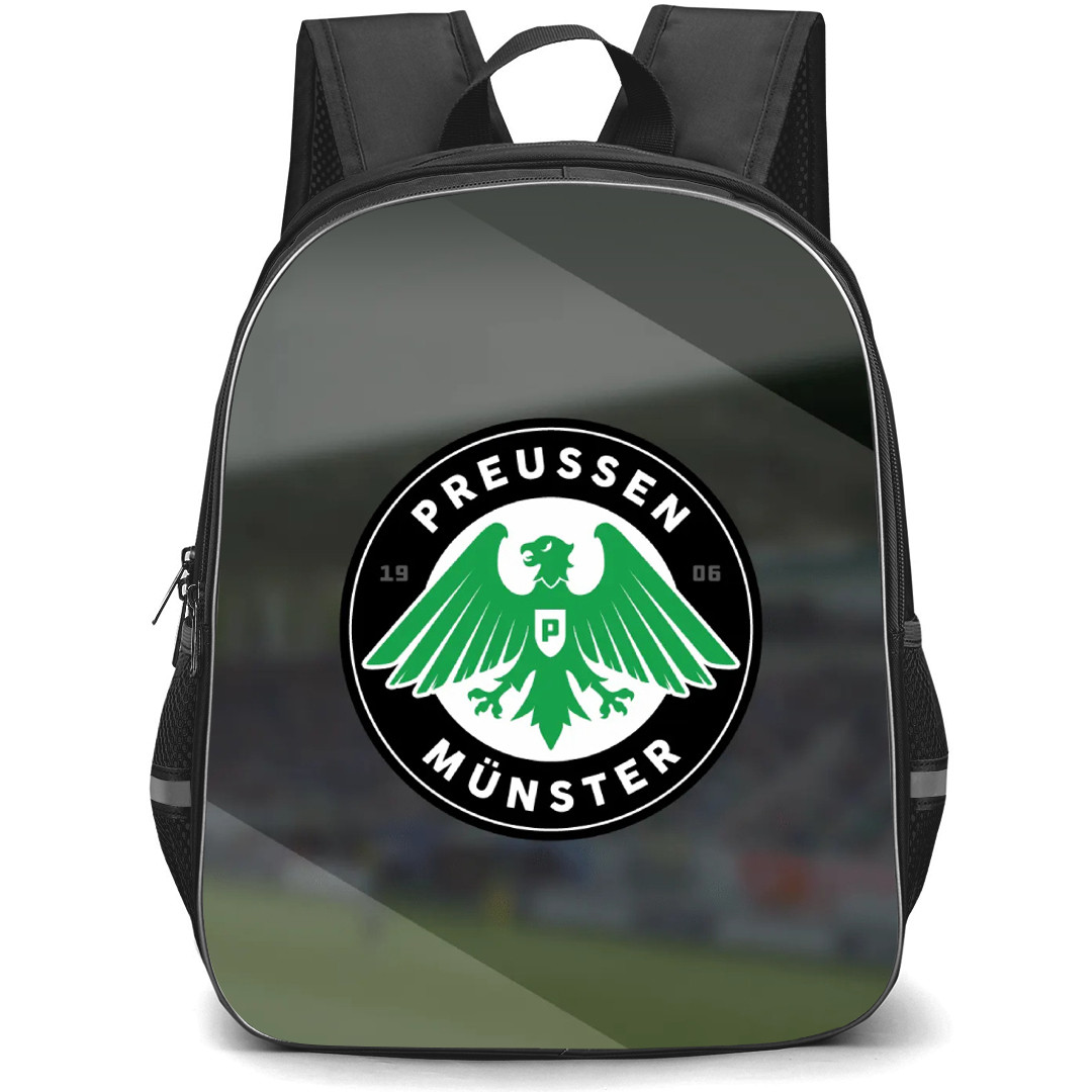 SC Preu?en M?nster Backpack School Bag StudentPack - Logo Stadium Blur Background Football Club