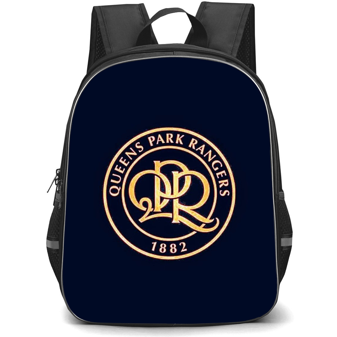 Queens Park Rangers F.C. Backpack StudentPack - Queens Park Rangers F.C. Logo Golden Illustration On Black Background