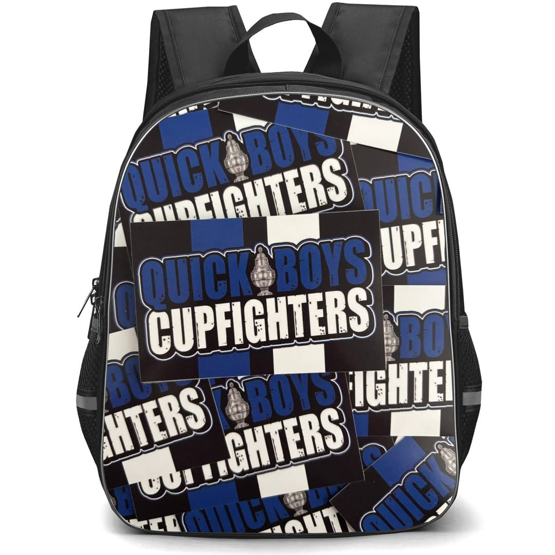 Quick Boys Backpack School Bag StudentPack - Logo Wordmark Sticker Collage Football Club