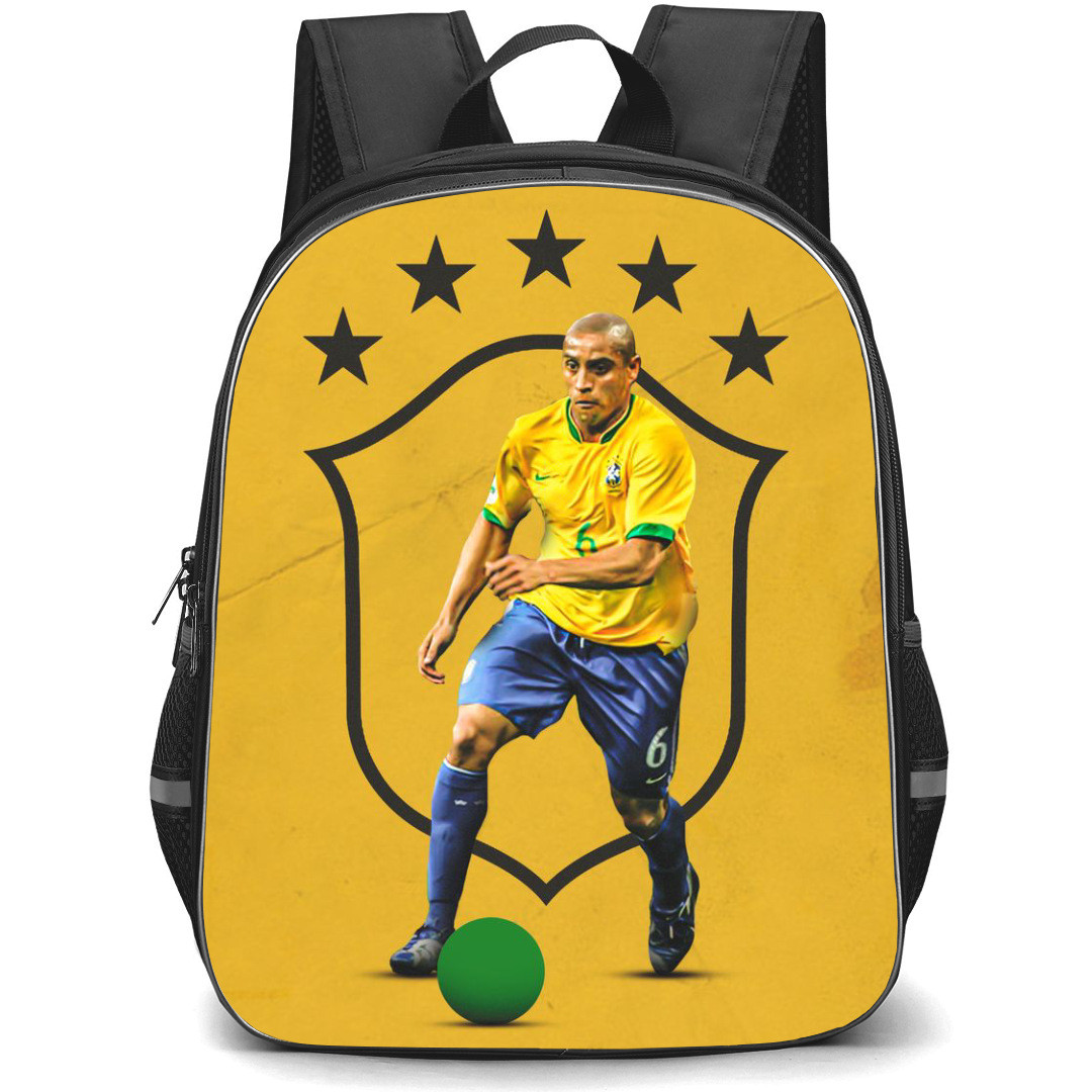 Roberto Carlos Backpack StudentPack - Roberto Carlos Dribbling Ball Yellow Background