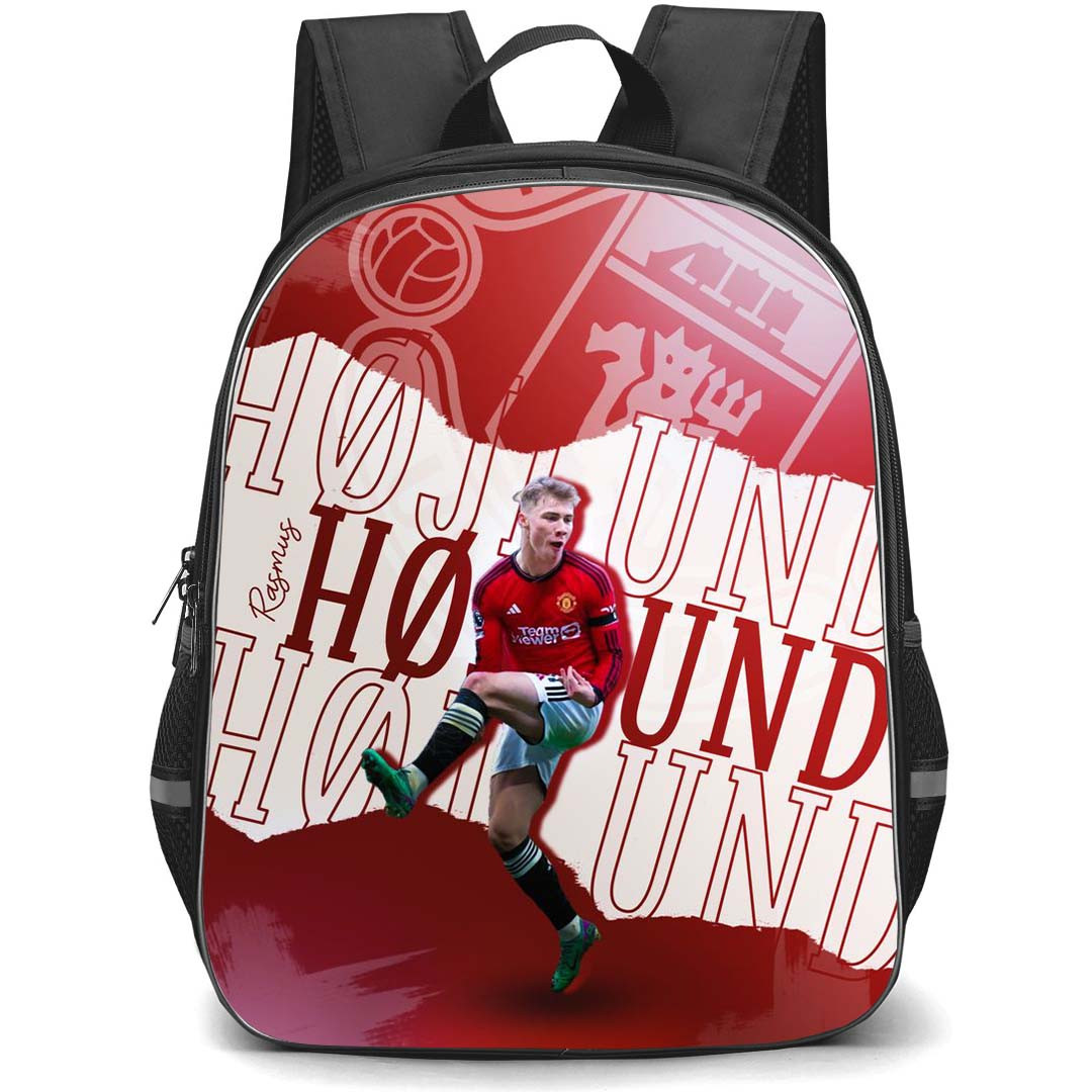Rasmus Hojlund School Backpack StudentPack - Rasmus Hojlund Manchester United F.C. Goal Celebration Picture