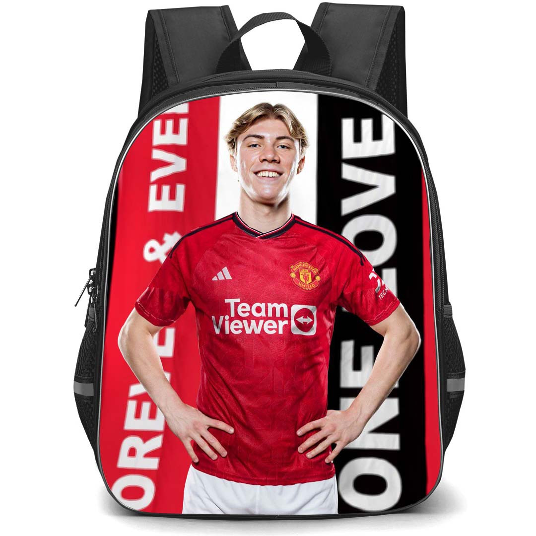 Rasmus Hojlund Backpack StudentPack - Rasmus Hojlund Manchester United F.C. Standing Portrait Poster