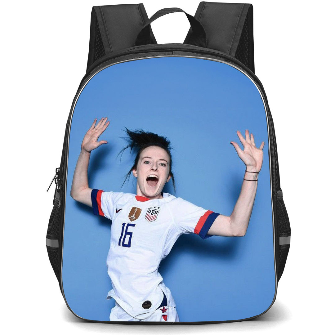 Rose Lavelle Backpack StudentPack - Rose Lavelle United States Women's National Football World Cup 2019 Official Portrait On Blue Background