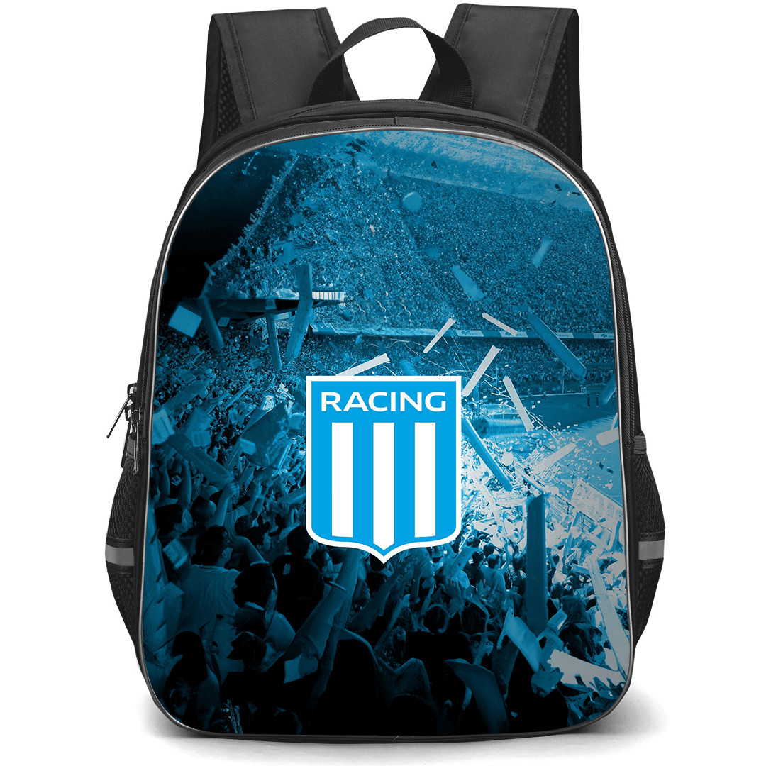 Racing Club Backpack School Bag StudentPack - Racing Club Stadium with Logo Sky Blue Effect