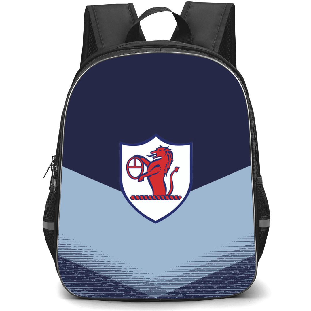 Raith Rovers Backpack School Bag StudentPack - Logo In Shades Of Blue Background Football Club