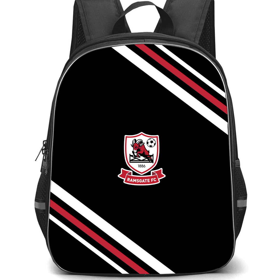 Ramsgate Football Club Backpack School Bag StudentPack - Ramsgate Football Club Large Logo With Stripe