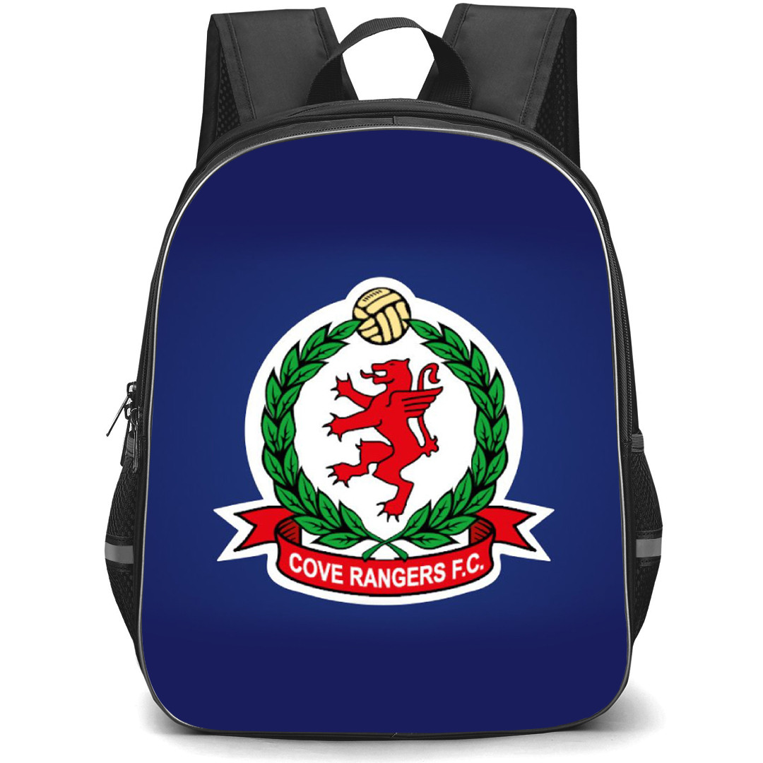 Cove Rangers Backpack School Bag StudentPack - Logo Sticker In Blue Background Football Club