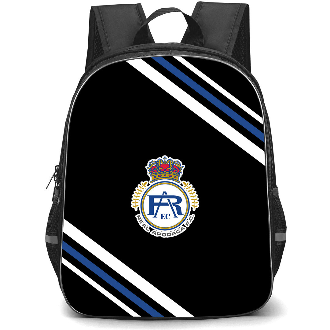 Real Apodaca Futbol Club Backpack School Bag StudentPack - Real Apodaca Futbol Club Large Logo With Stripe
