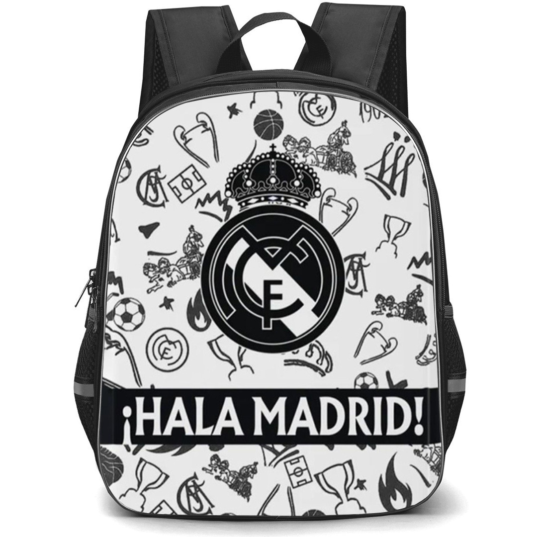 Real Madrid Backpack StudentPack - Real Madrid Black And White Halal Madrid Poster