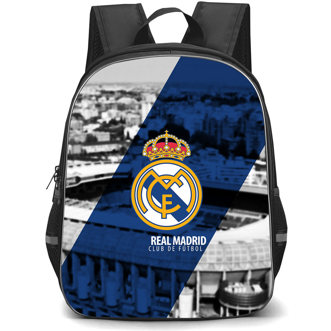Real Madrid CF Backpack StudentPack - Real Madrid CF Logo Stripe Background