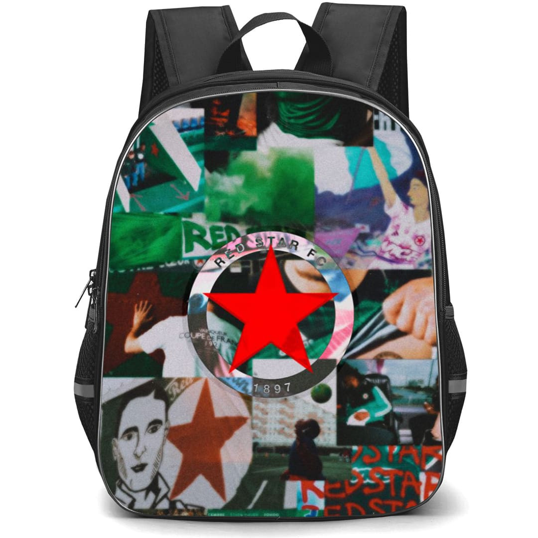 Red Star FC Backpack School Bag StudentPack - Logo Game Aesthetic Collage Football Club