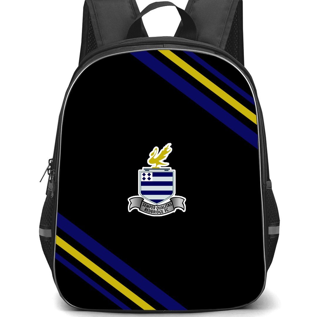 Redbridge Football Club Backpack School Bag StudentPack - Redbridge Football Club Large Logo With Stripe
