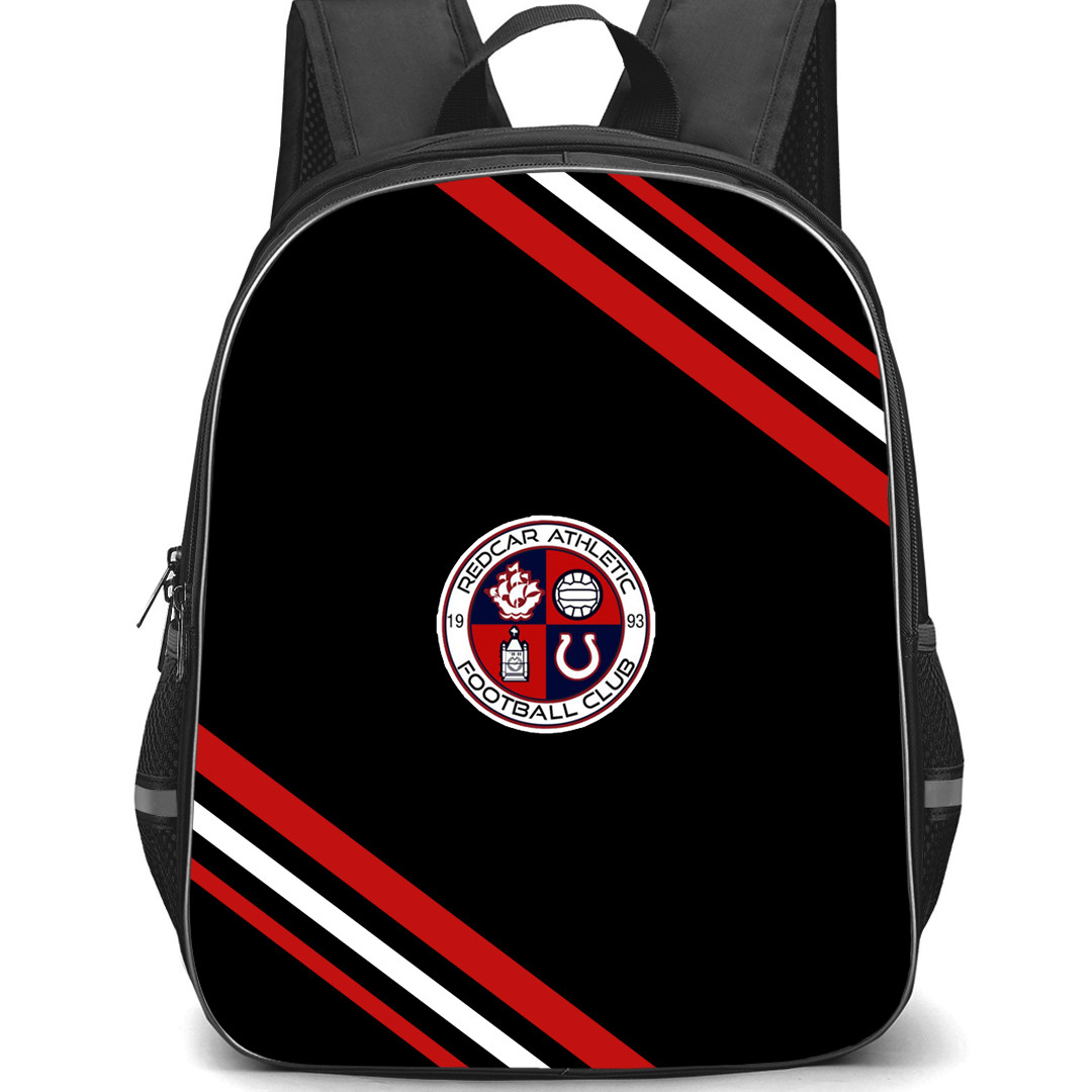 Redcar Athletic Football Club Backpack School Bag StudentPack - Redcar Athletic Football Club Large Logo With Stripe