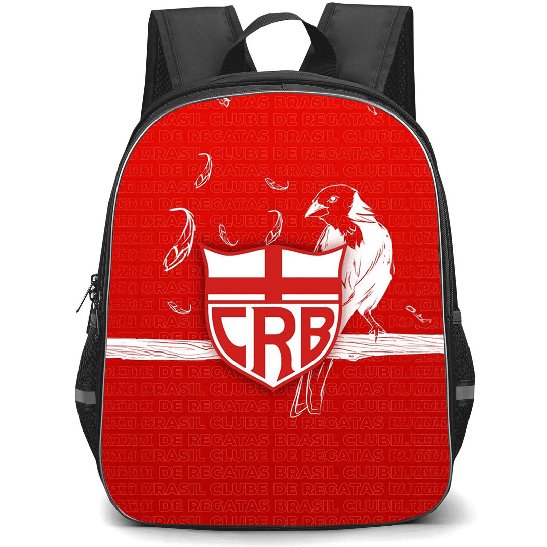 Clube de Regatas Brasil Backpack School Bag StudentPack - Clube de Regatas Brasil Logo with Red Text Background