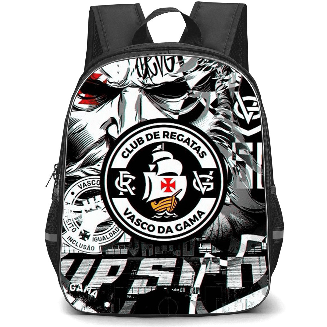 Club de Regatas Vasco da Gama Backpack School Bag StudentPack - Club de Regatas Vasco da Gama Logo with Black Effect
