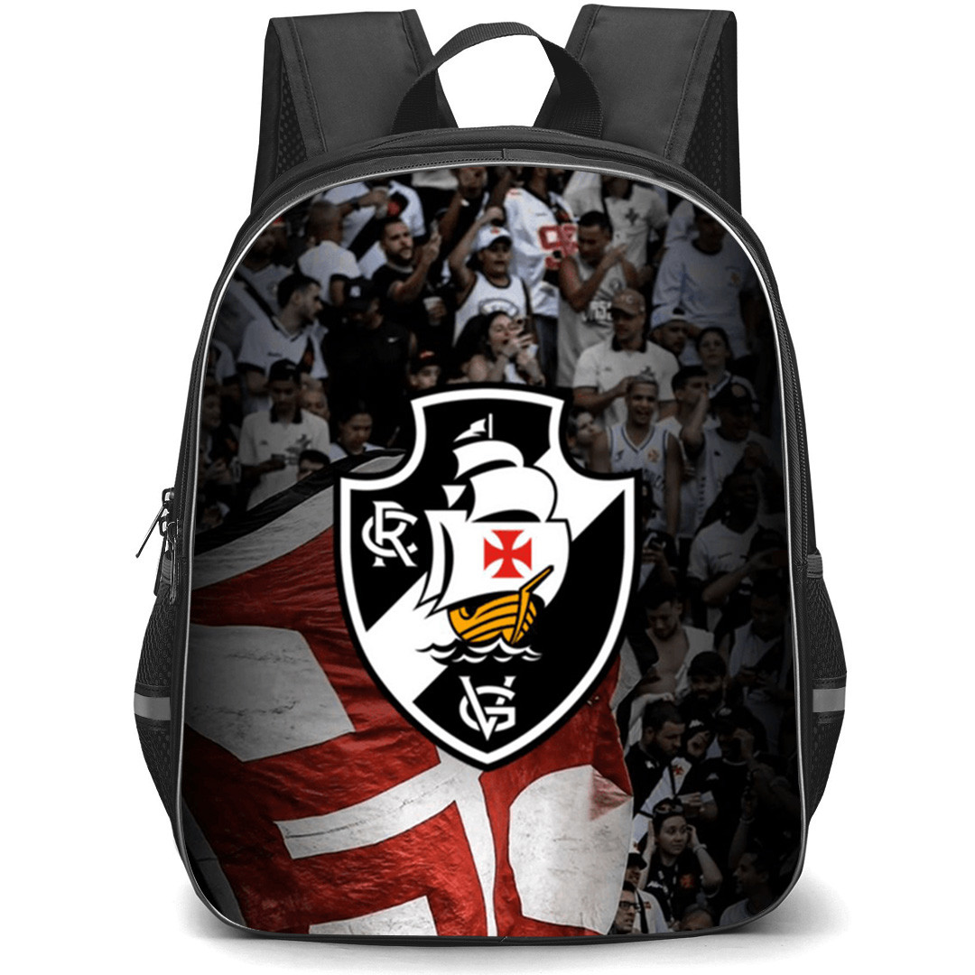 Club de Regatas Vasco da Gama Backpack School Bag StudentPack - Club de Regatas Vasco da Gama Stadium with Logo Fan Crowd Effect