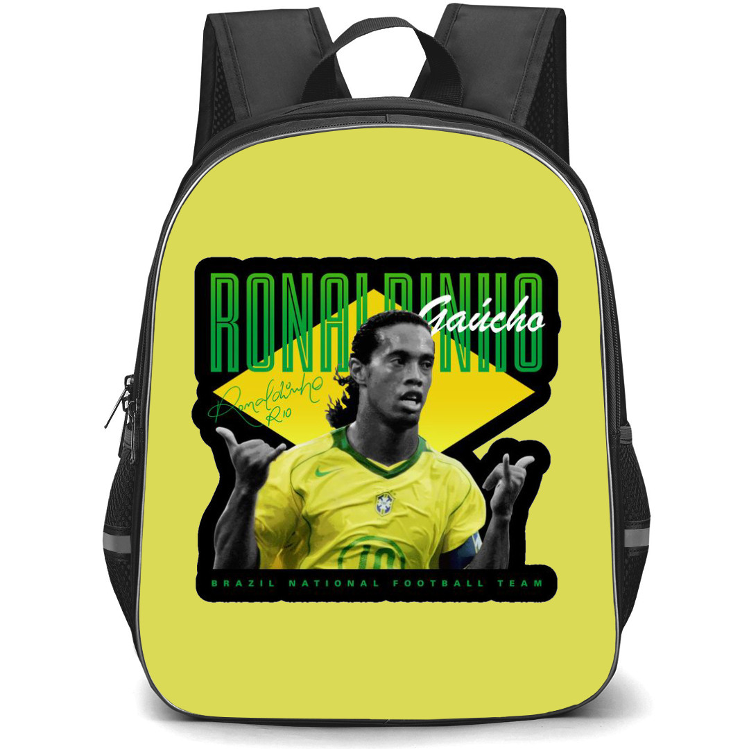 Ronaldinho Backpack StudentPack - Ronaldinho Brazil National Team Sticker Art