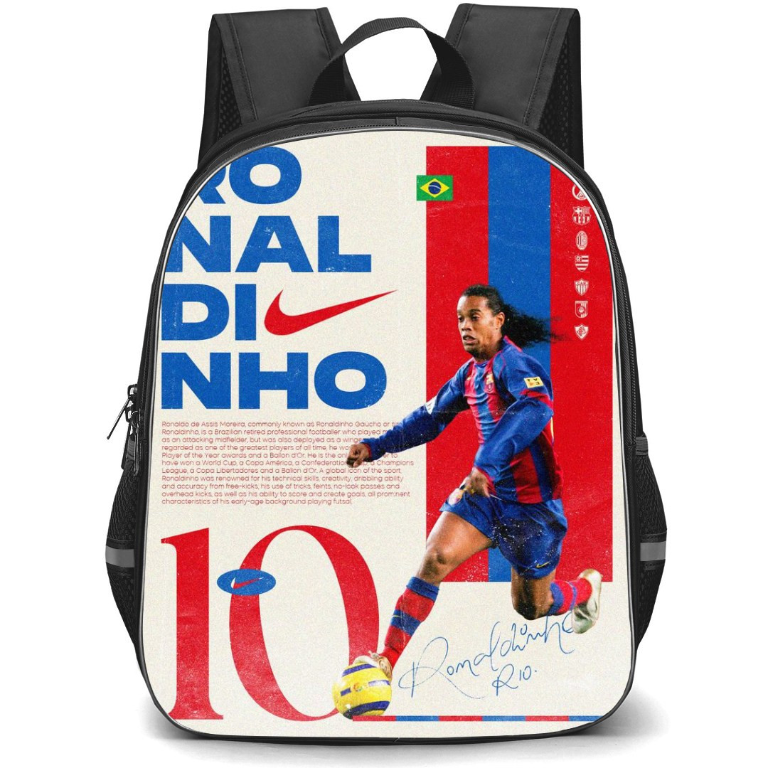 Ronaldinho Backpack StudentPack - Ronaldinho Retro Nike Poster
