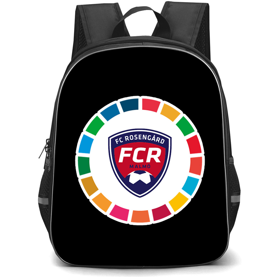 FC Rosengard Backpack School Bag StudentPack - FC Rosengard Logo Colorful Round Background Football Club
