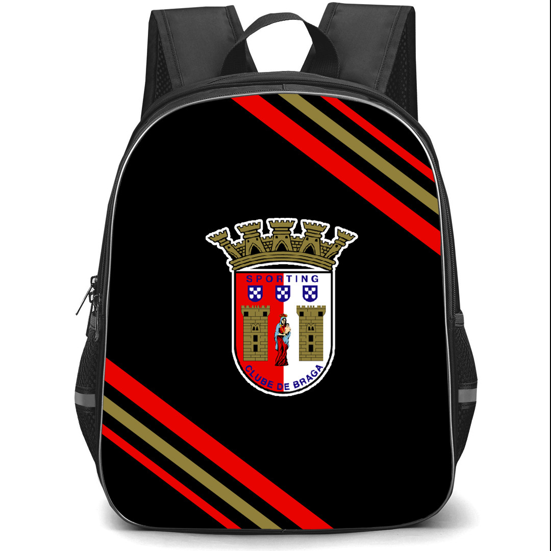 SC Braga B Backpack School Bag StudentPack - Large Logo With Stripe