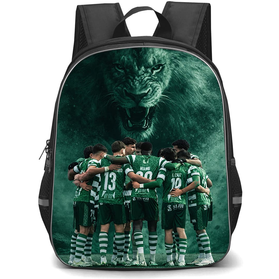 SC Covilha Backpack School Bag StudentPack - SC Covilha Champions Winning Celebration On Lion Background