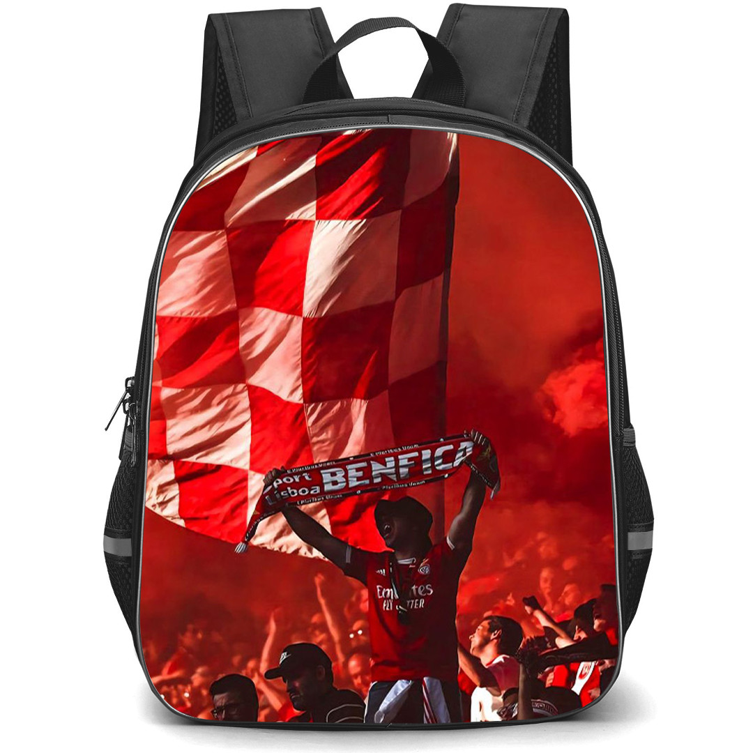 SL Benfica Backpack School Bag StudentPack - SL Benfica Audience Celebration With Flag Poster