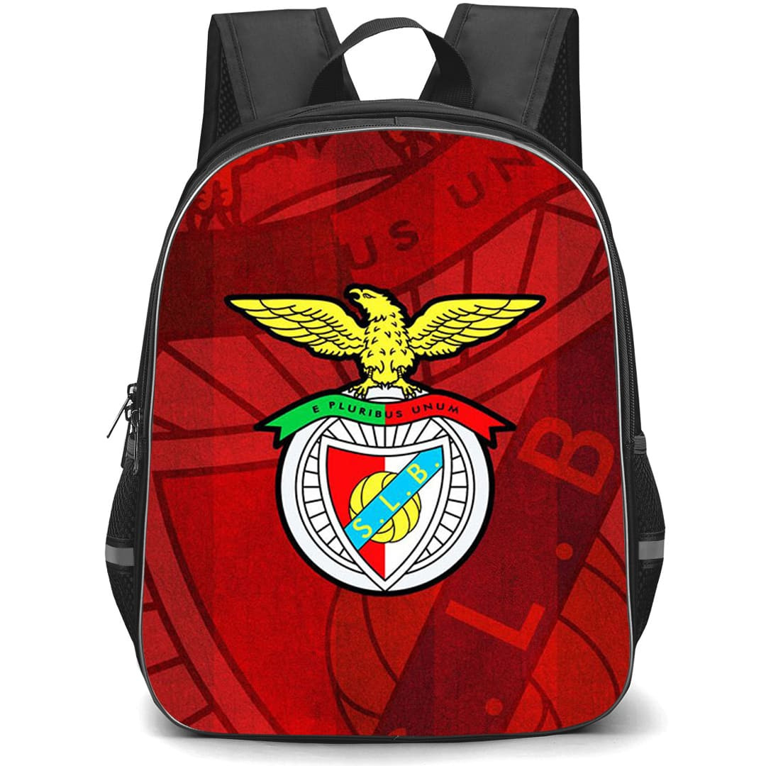 SL Benfica Backpack School Bag StudentPack - SL Benfica Logo On Red Background