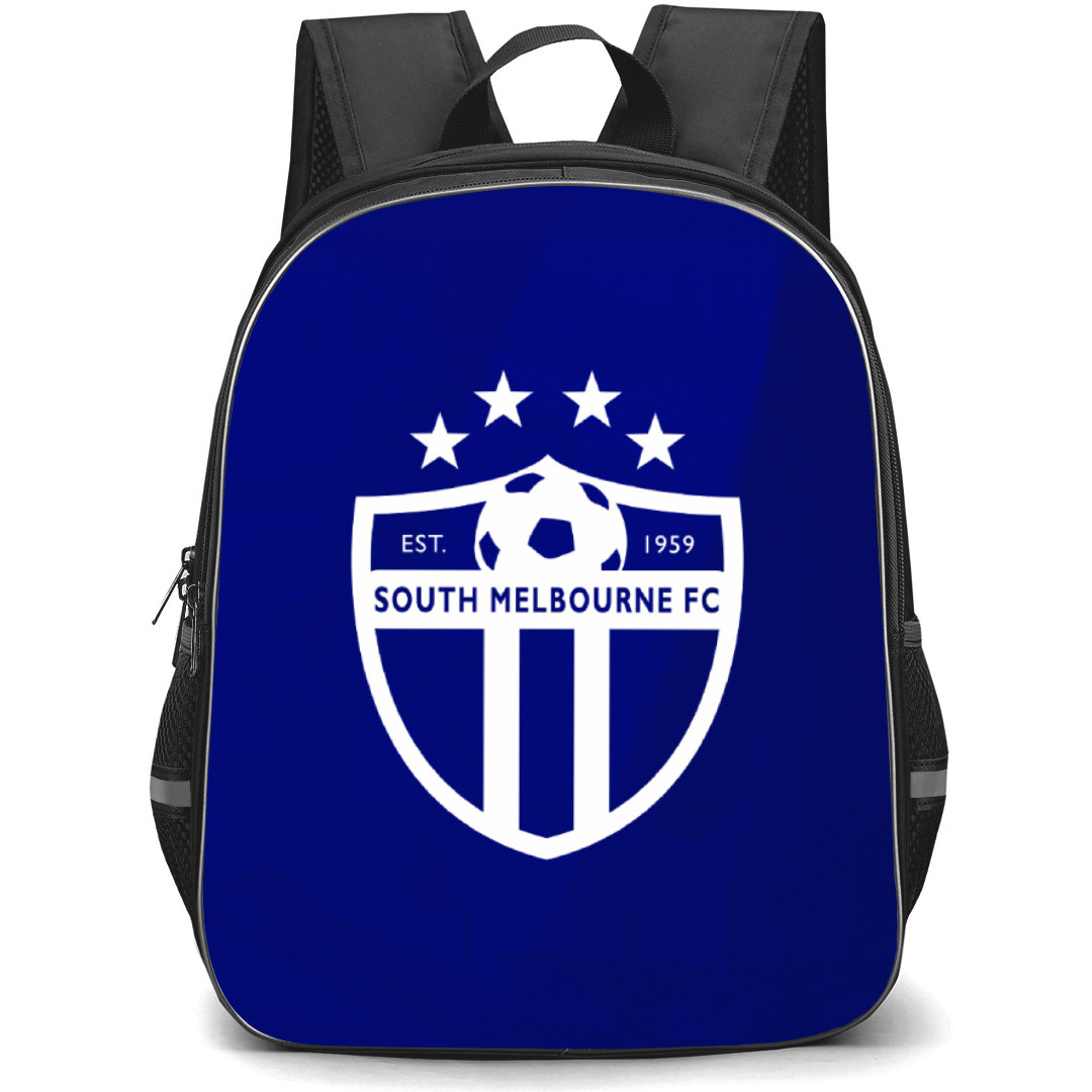 South Melbourne Football Club Backpack School Bag StudentPack - Logo In Blue Background