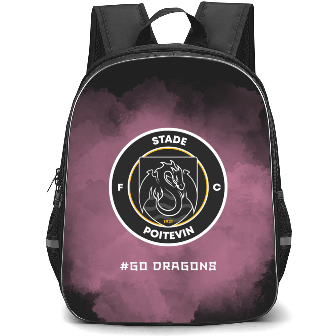 Stade Poitevin Football Club Backpack School Bag StudentPack - Logo Go Dragons Poster Football Club