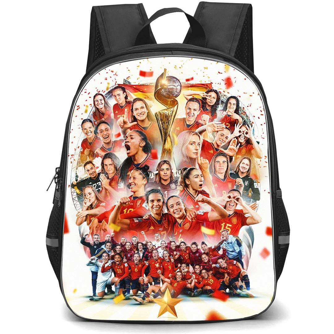 Spain Women National Team World Cup Backpack StudentPack - Trophy 2023 Team Poster