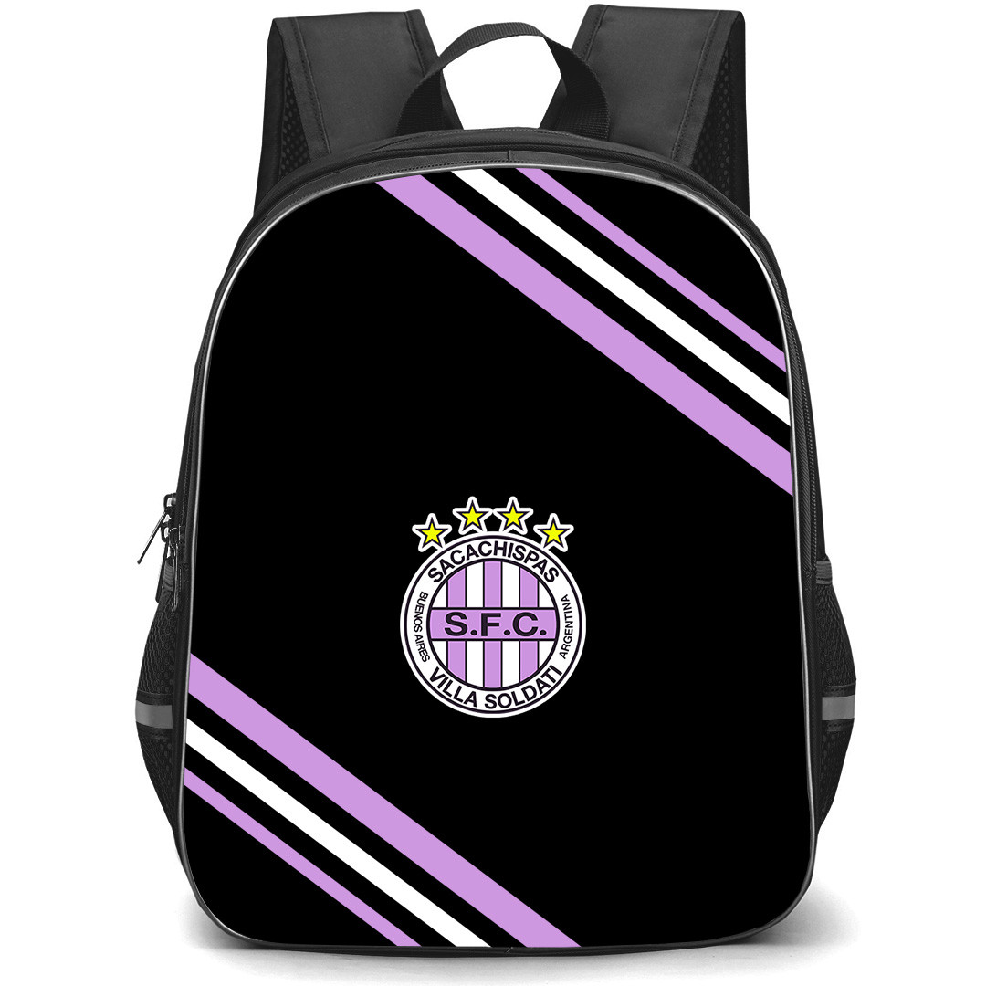 Sacachispas Futbol Club Backpack School Bag StudentPack - Sacachispas Futbol Club Large Logo With Stripe