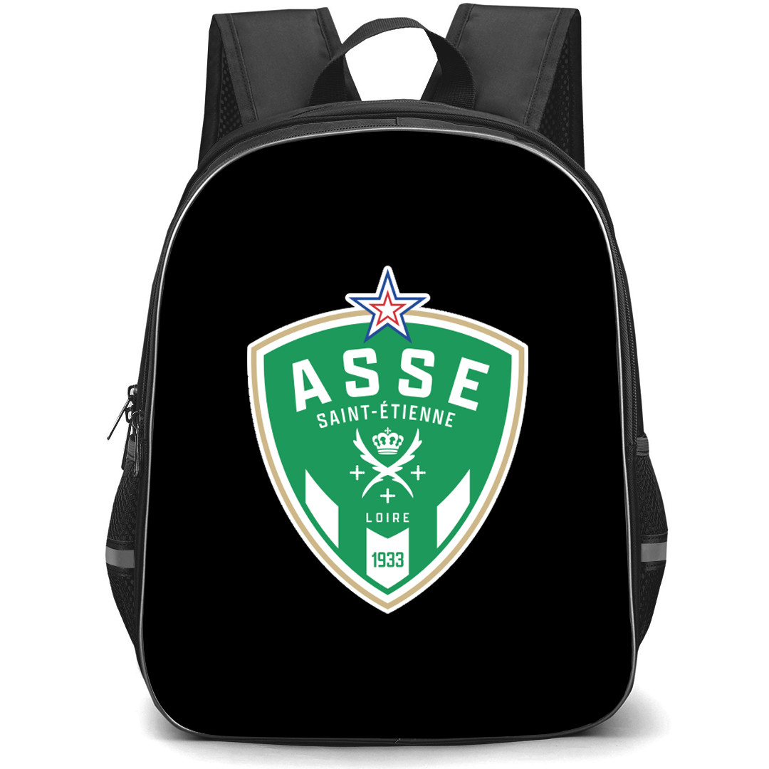 AS Saint Etienne Backpack School Bag StudentPack - Large Logo Football Club