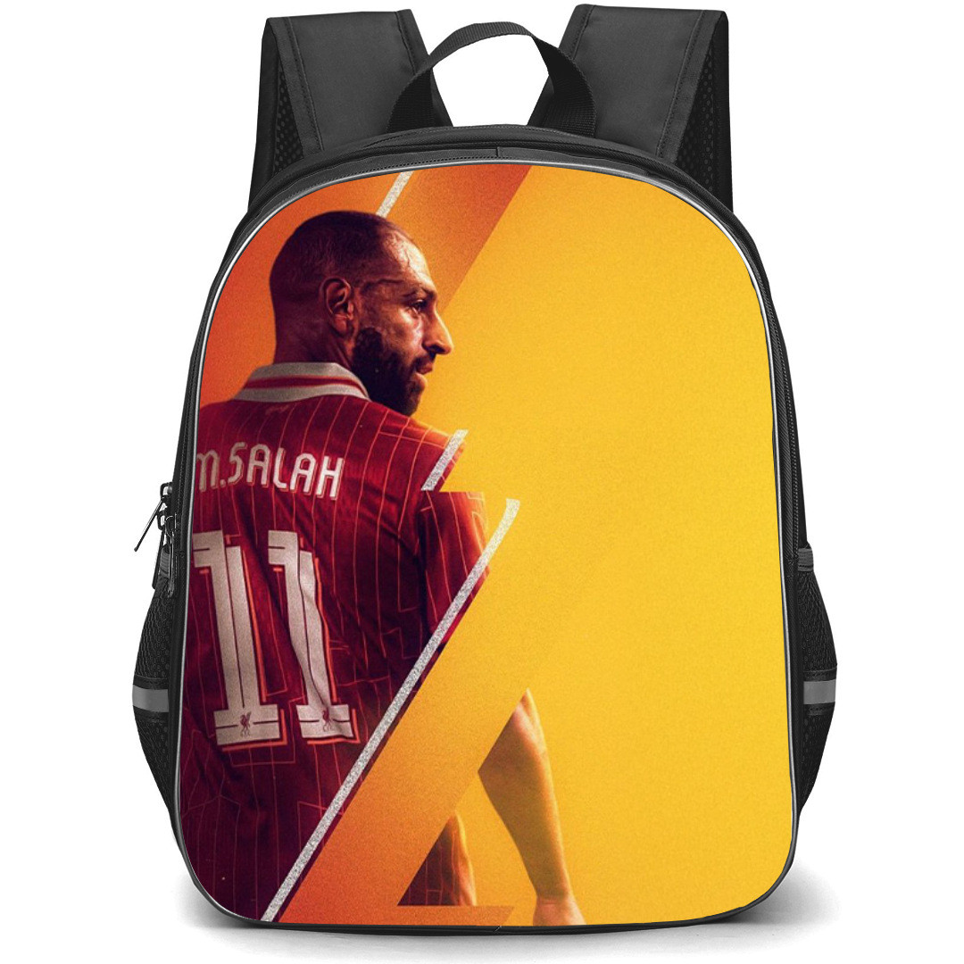 Mohamed Salah Backpack StudentPack - Mohamed Salah 11 Looking Back Retro Poster