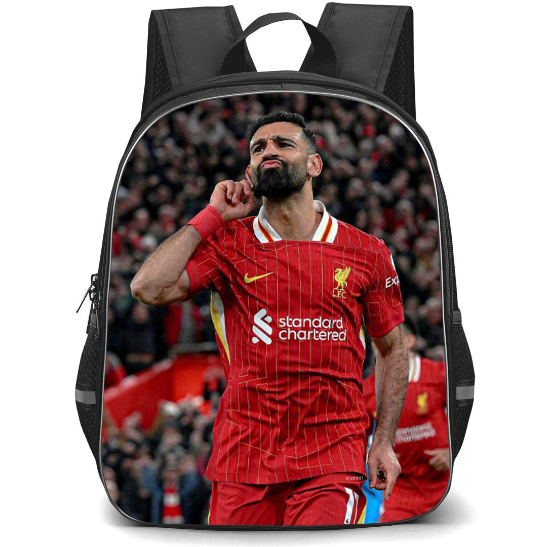Mohamed Salah Backpack StudentPack - Mohamed Salah Candid Goal Celebration Poster