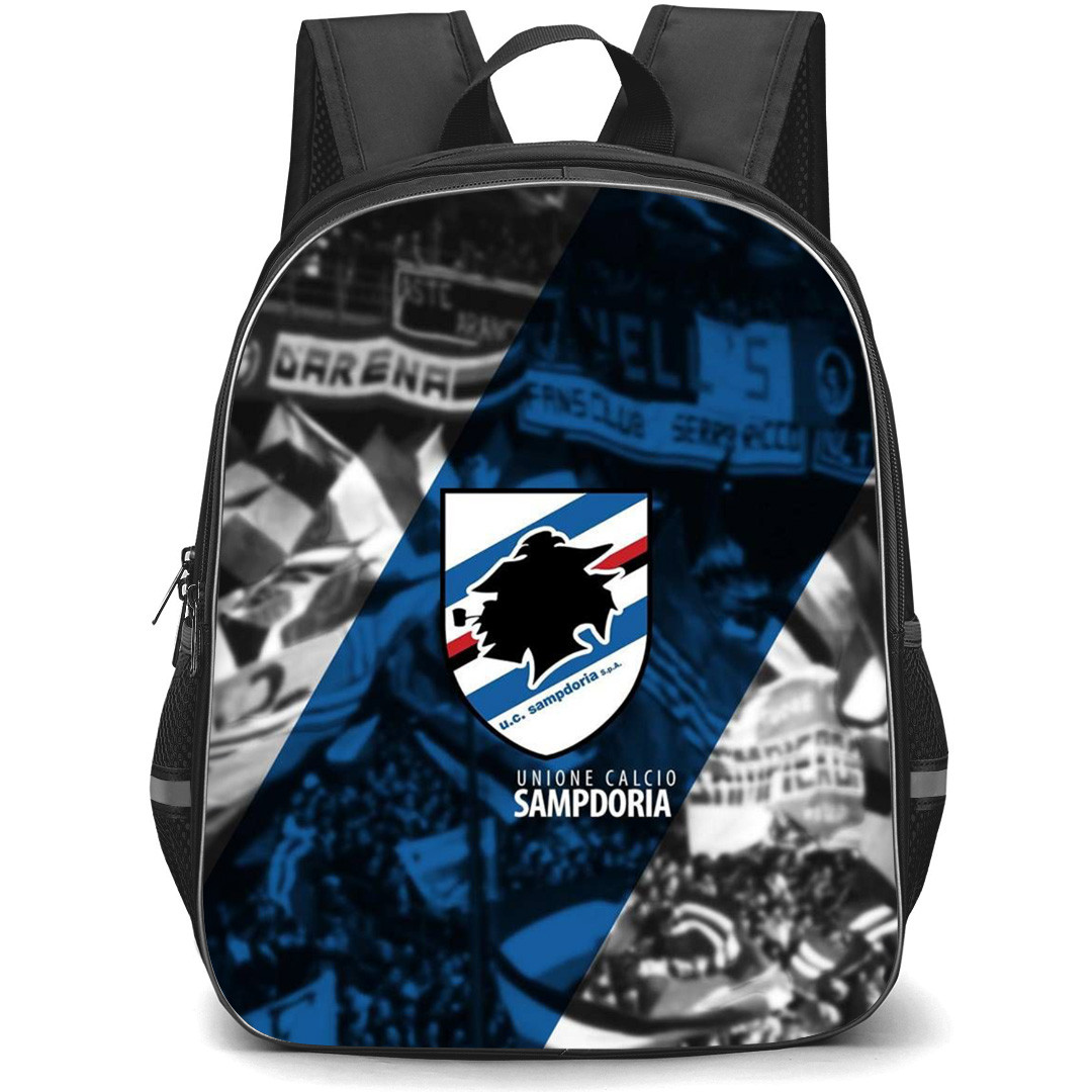 U.C. Sampdoria Backpack StudentPack - U.C. Sampdoria Logo Stripe Background