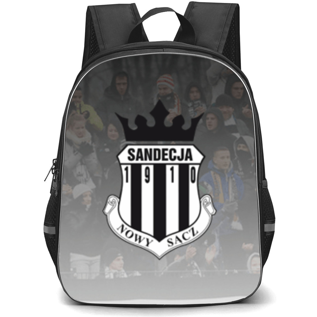 Sandecja Nowy Sacz Backpack School Bag StudentPack - Logo Fans Cheering In Background