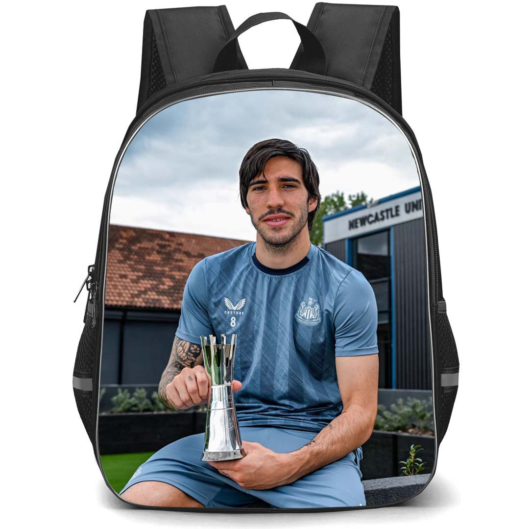 Sandro Tonali Backpack StudentPack - Sandro Tonali Newcastle United F.C. Holding Trophy Poster