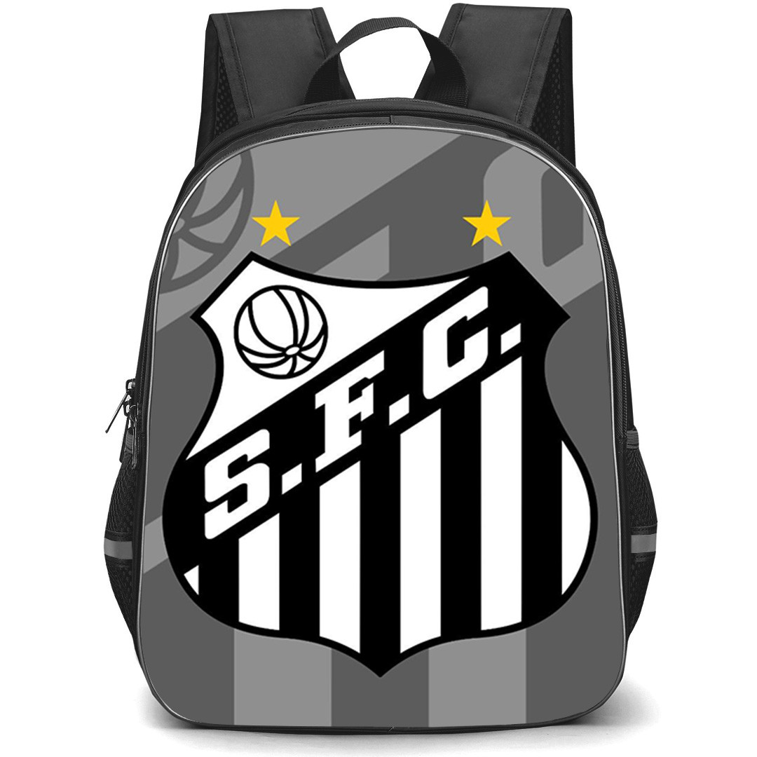 Santos Futebol Clube Backpack School Bag StudentPack - Santos Futebol Clube Logo with Blured Effect