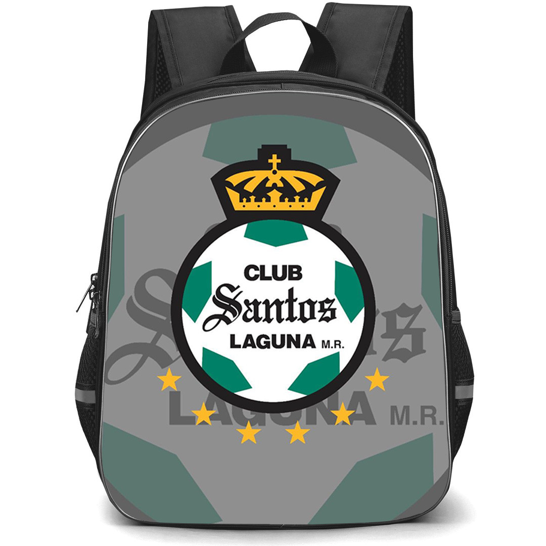 Club Santos Laguna, S.A. de C.V. Backpack School Bag StudentPack - Club Santos Laguna, S.A. de C.V. Logo with Blur Logo Effect Background